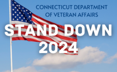 Stand Down 2024 An American Flag image with the text "Stand Down 2024"
