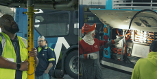 CT State Gateway and CTtransit Training Program A collage of technicians working in the CTtransit workshop.