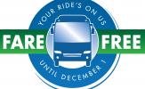 Fare-free bus service extended until December 1, 2022.