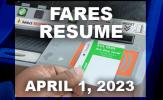 Fares Resume on April 1, 2023