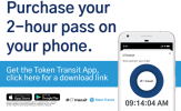 Pase de 2 horas en la aplicación Token Transit