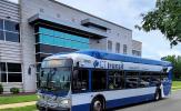 Battery Electric Buses depart from CTtransit New Haven Battery Electric Bus (BEB)