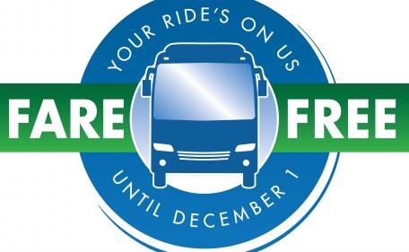 Extensión del servicio de autobús sin tarifa hasta el 1 de diciembre de 2022. Extensión del servicio de autobús sin tarifa hasta el 1 de diciembre de 2022.
