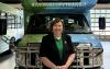 Laurie McElwee in front of a RVT van